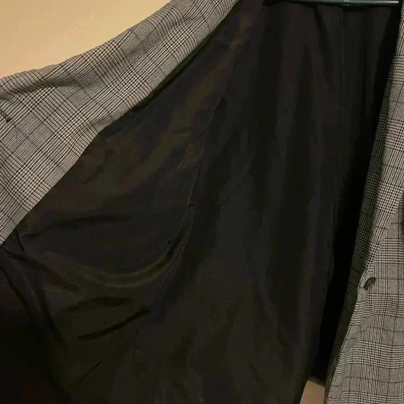 Popsugar Plaid Blue Trim Blazer Size S - Picture 3 of 5